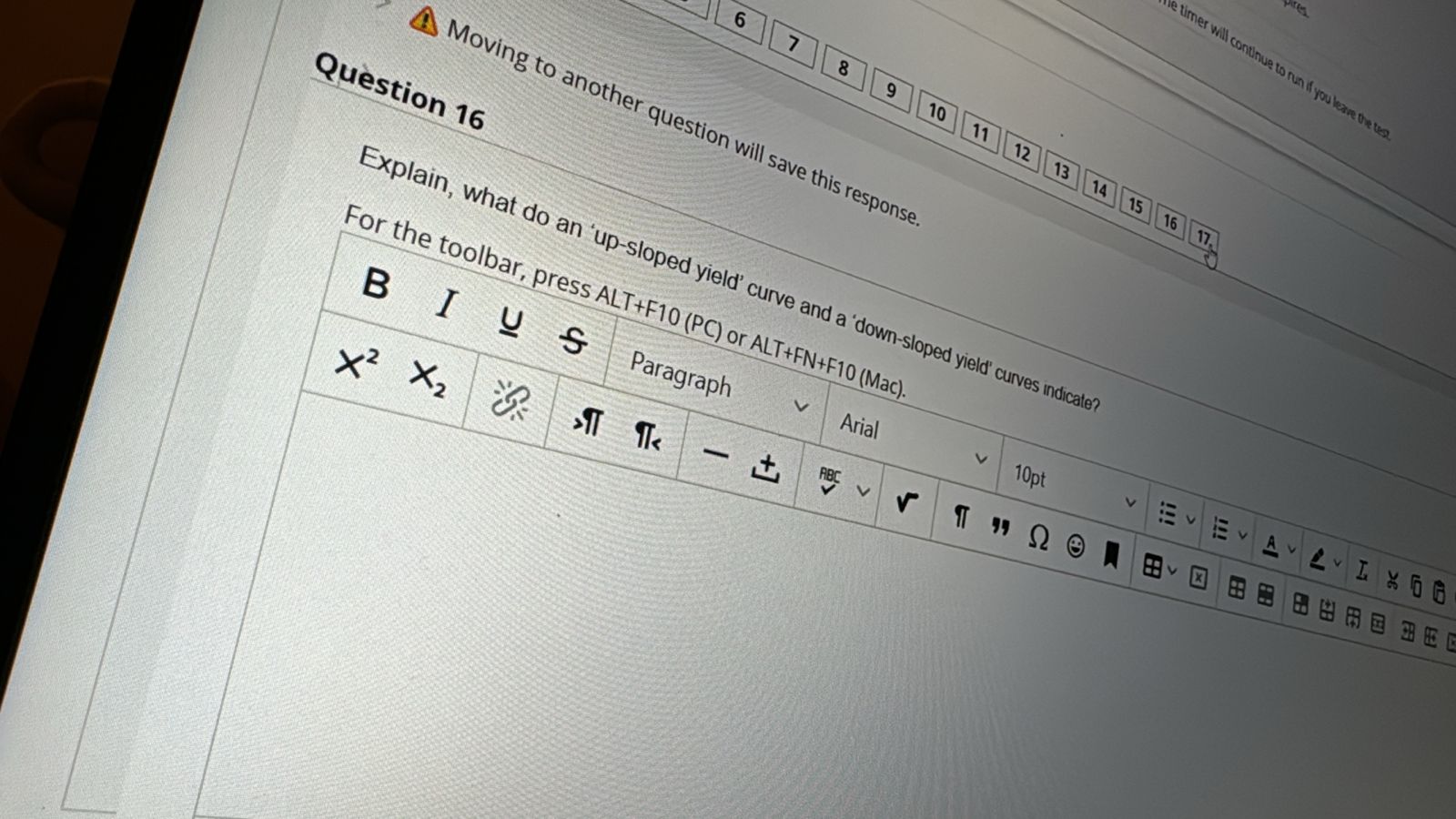 Question 1 6 Explain, what do an ' up - sloped