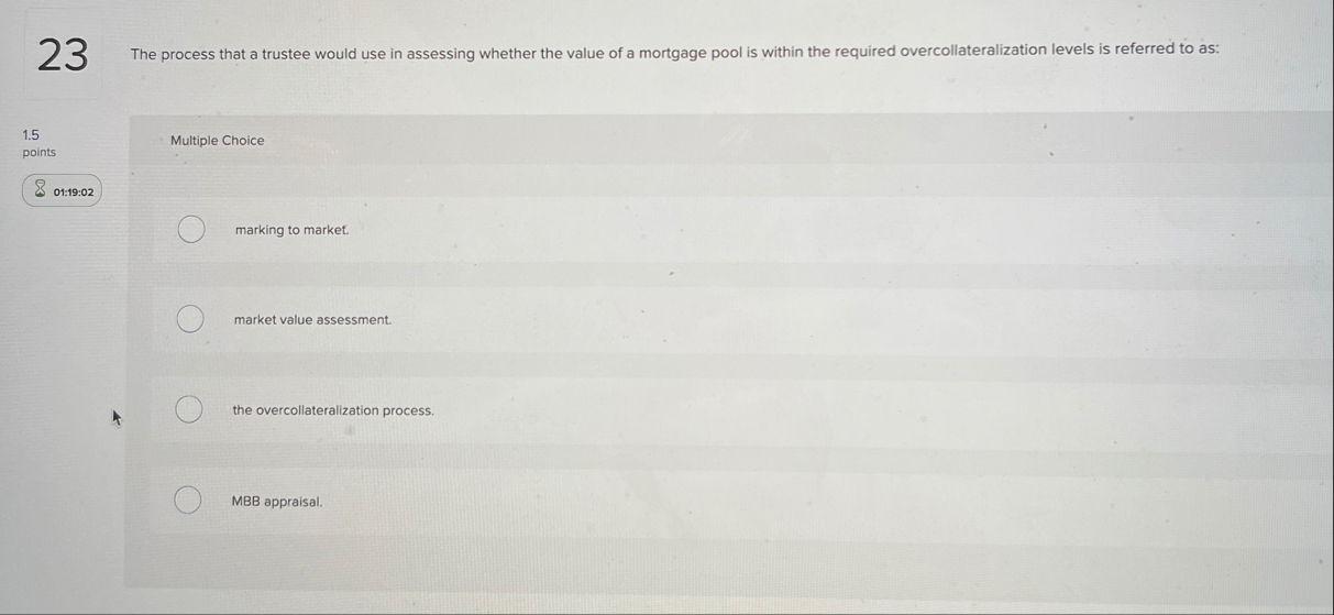 2 3 The process that a trustee would use in
