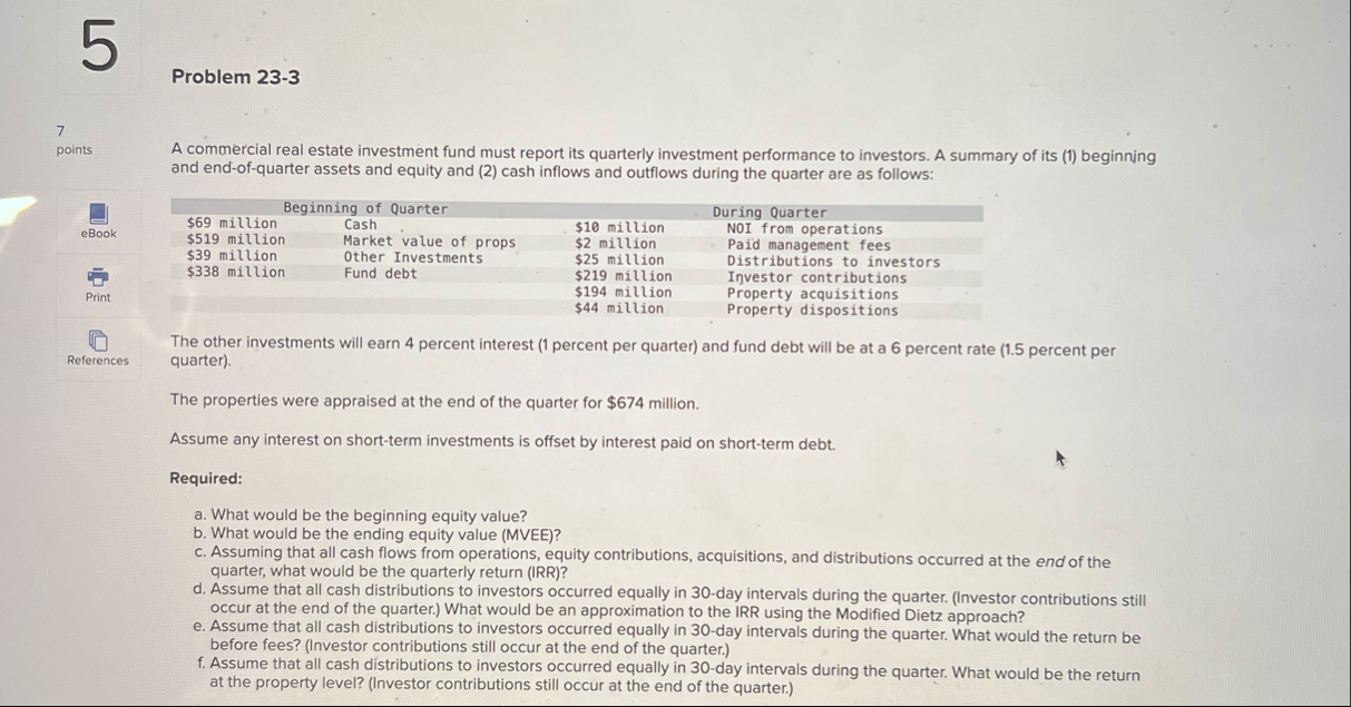 Problem 2 3 - 3 7 points A commercial real estate