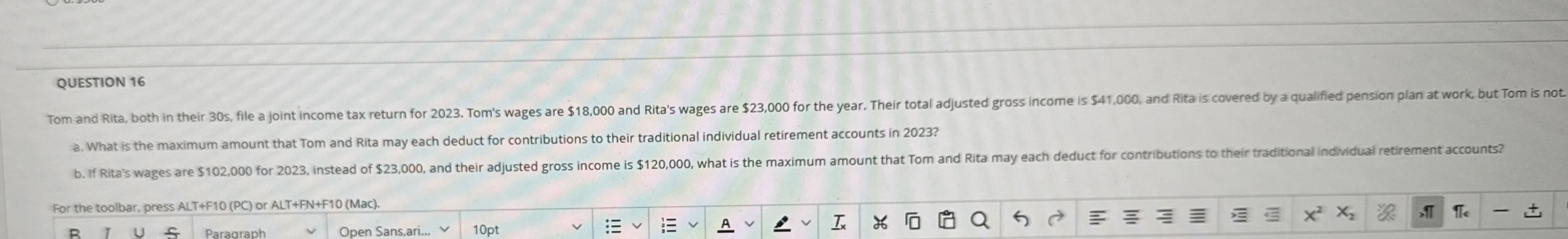 QUESTION 1 6 a . What is the maximum amount that