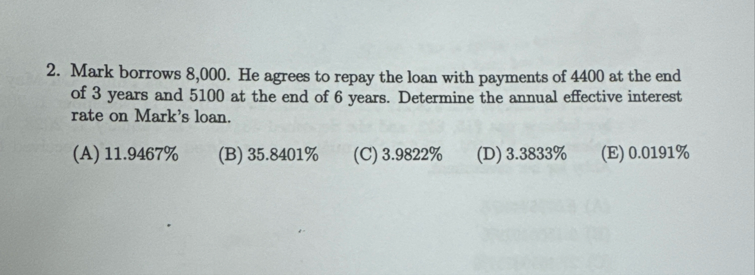 Mark borrows 8 , 0 0 0 . He agrees to repay the