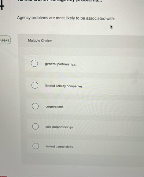 Agency problems are most likely to be associated