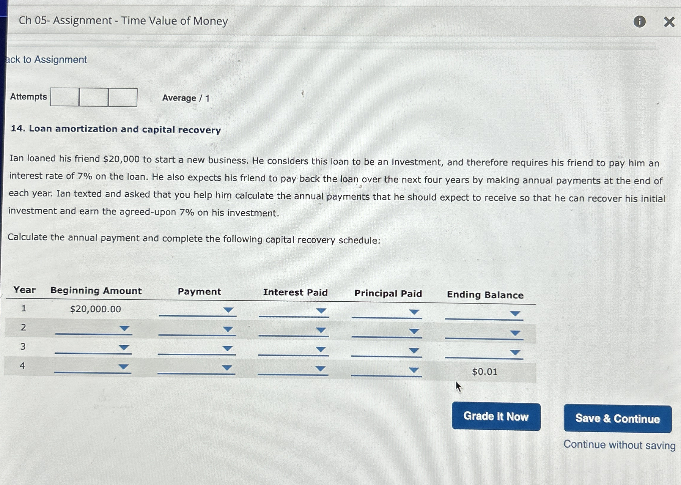 Ch 0 5 - Assignment - Time Value of Money ack to