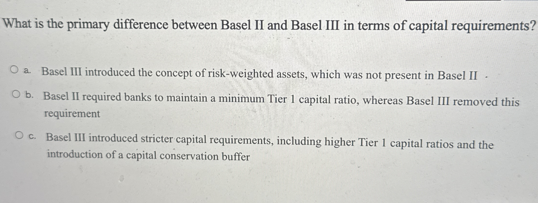 What is the primary difference between Basel II