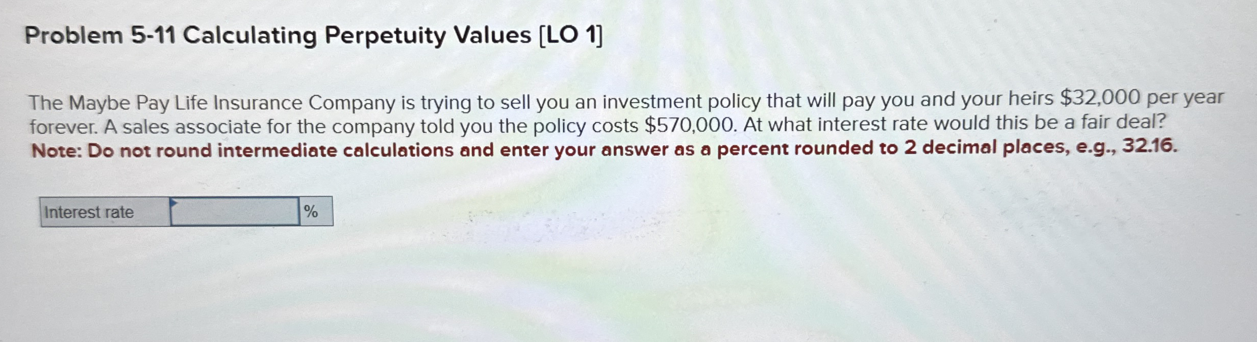 Problem 5 - 1 1 Calculating Perpetuity Values [