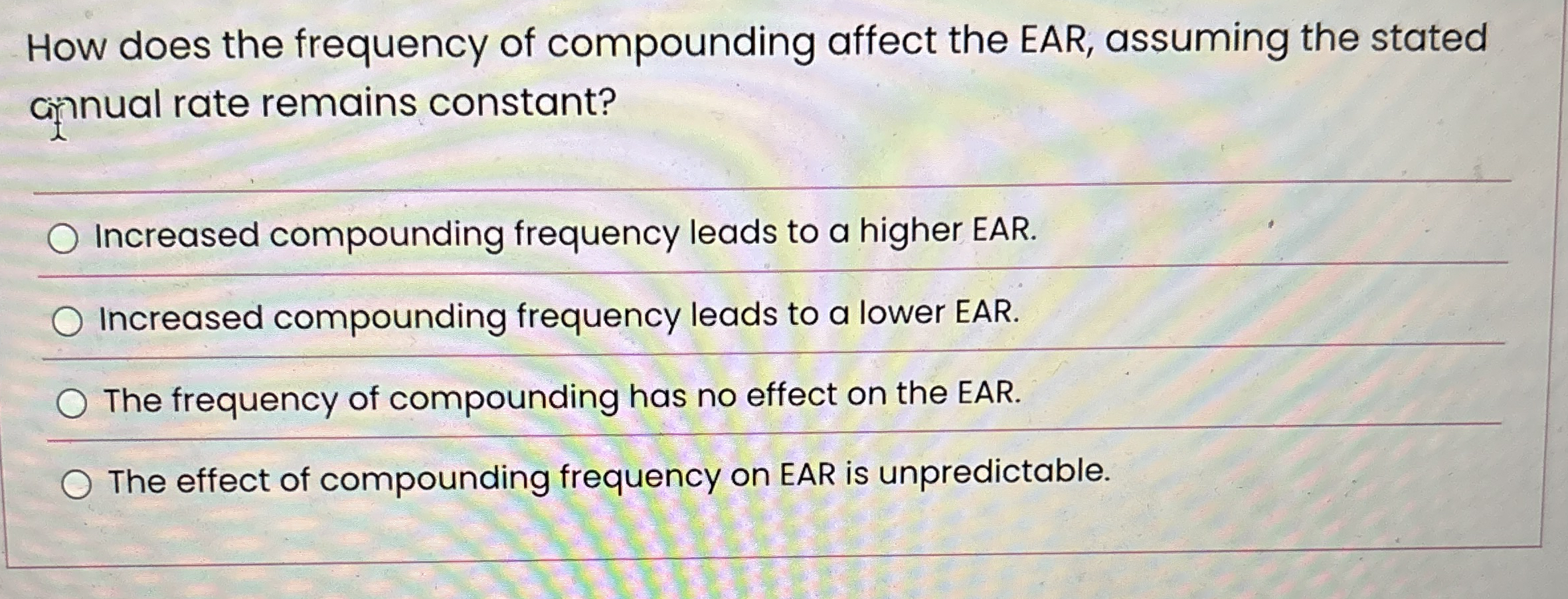 How does the frequency of compounding affect the