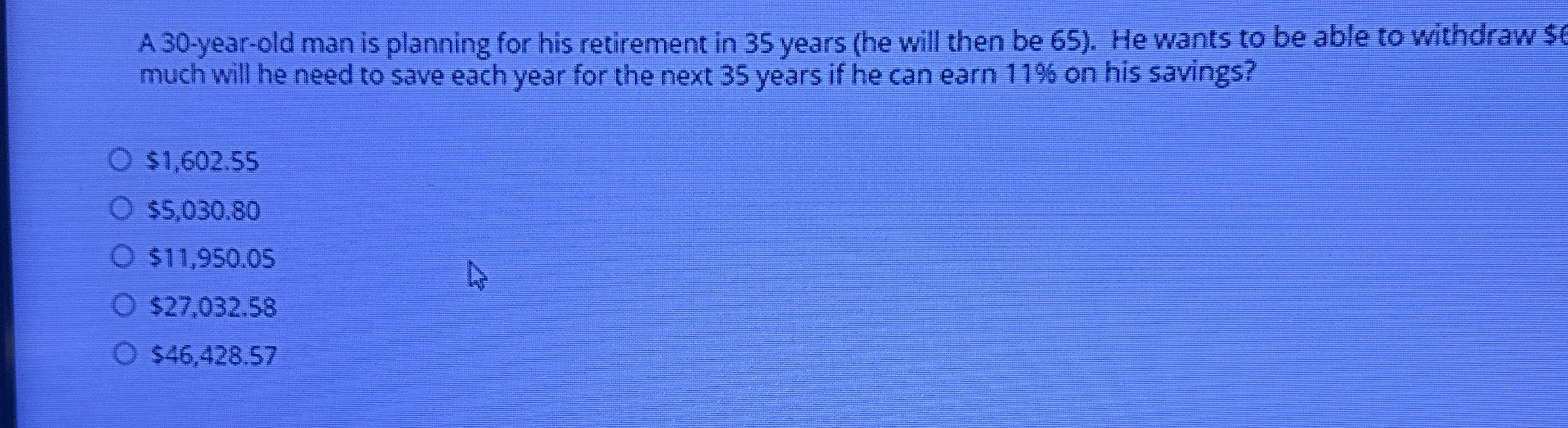 A 3 0 - year - old man is planning for his