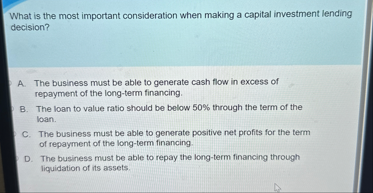 What is the most important consideration when