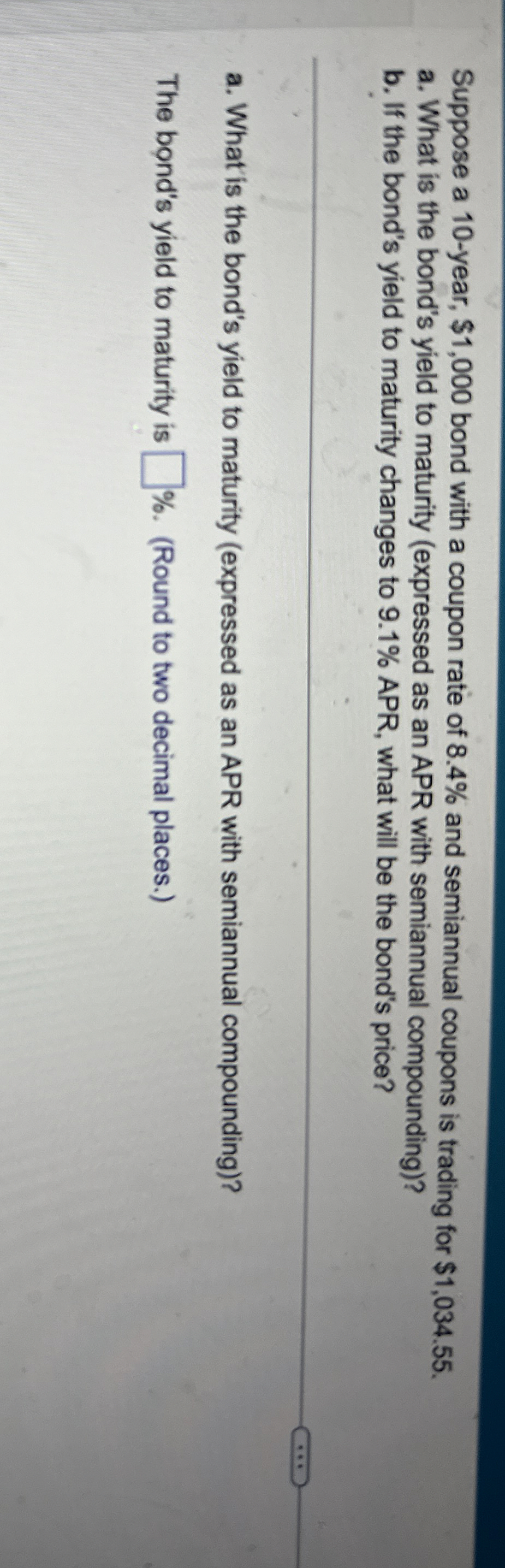 Suppose a 1 0 - year, $ 1 , 0 0 0 bond with a