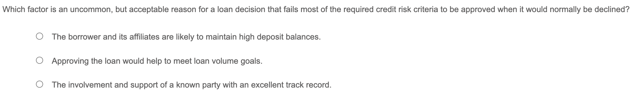 Which factor is an uncommon, but acceptable