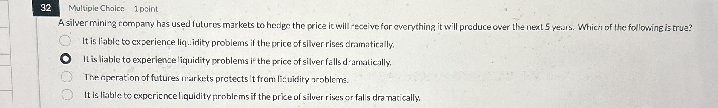 3 2 Multiple Choice 1 point A silver mining
