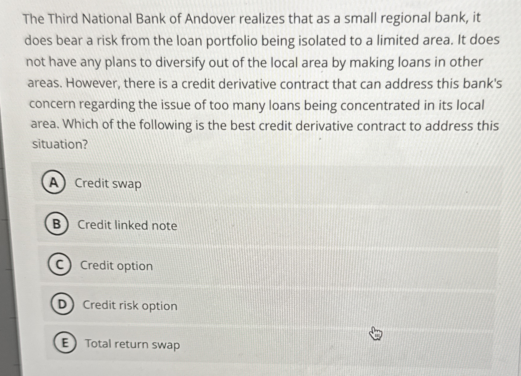 The Third National Bank of Andover realizes that