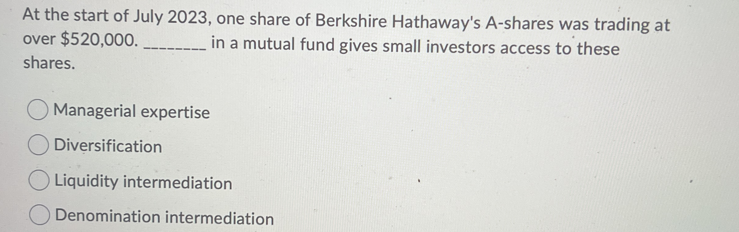 At the start of July 2 0 2 3 , one share of