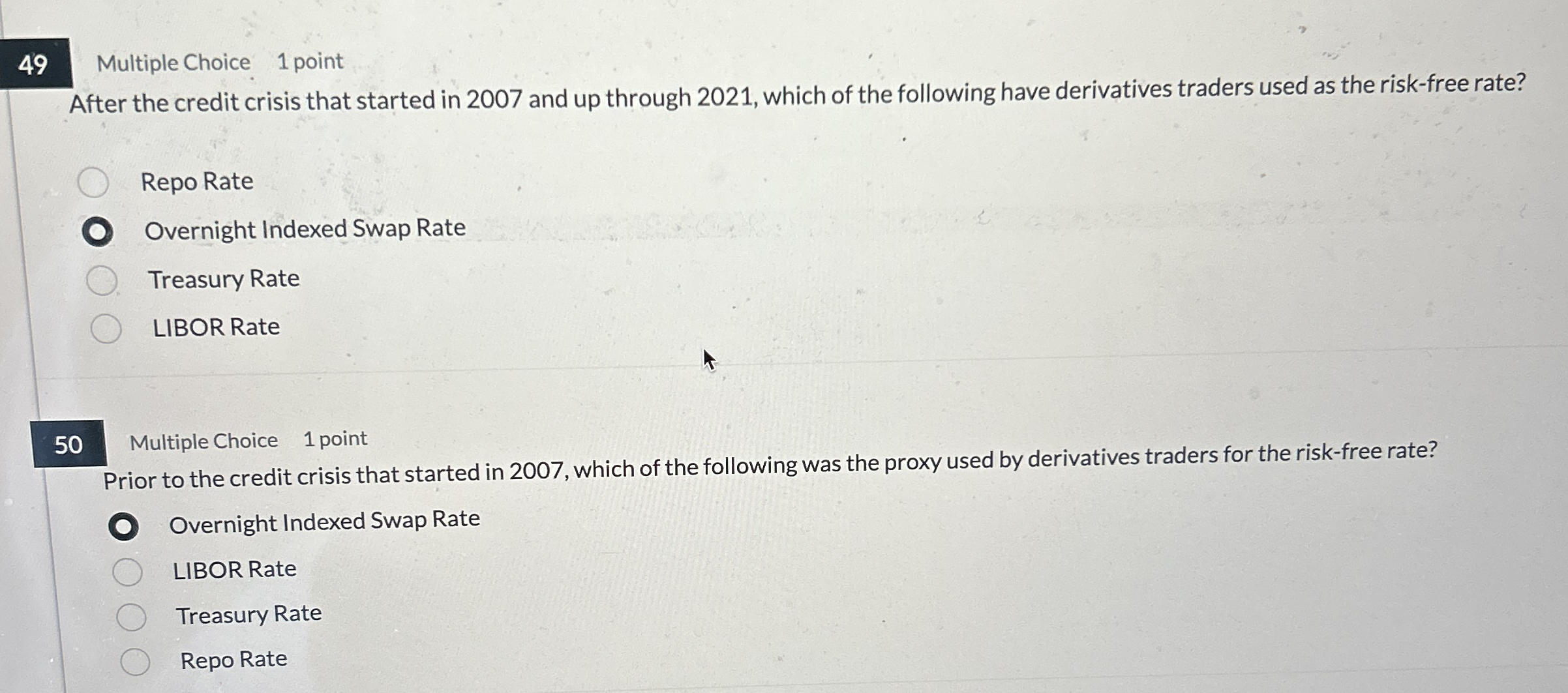 4 9 Multiple Choice 1 point After the credit