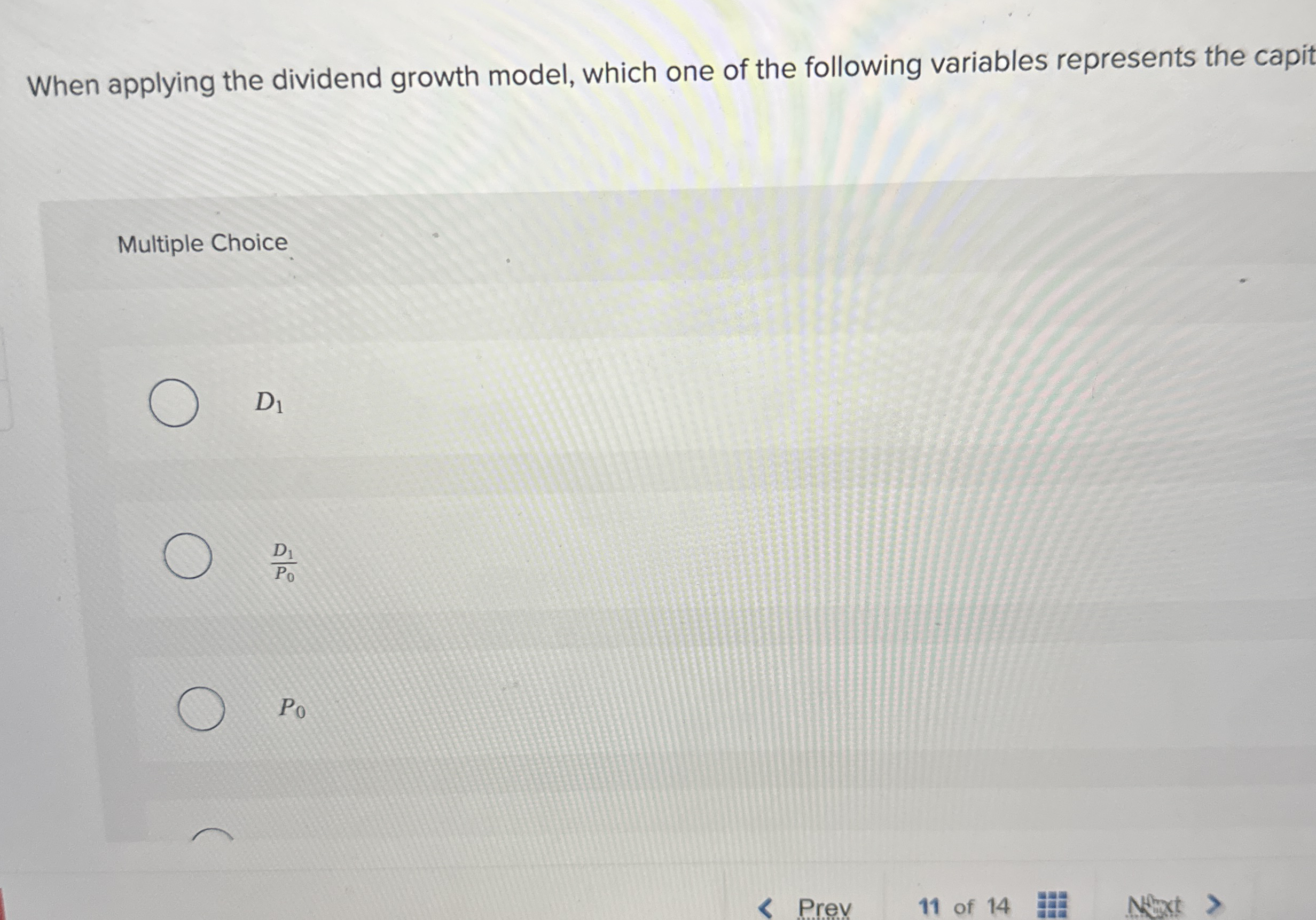 When applying the dividend growth model, which
