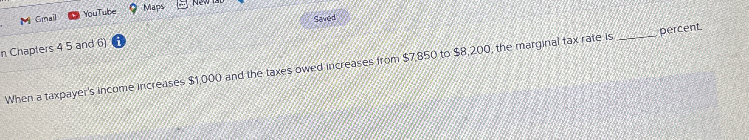 When a taxpayer's income increases $ 1 , 0 0 0