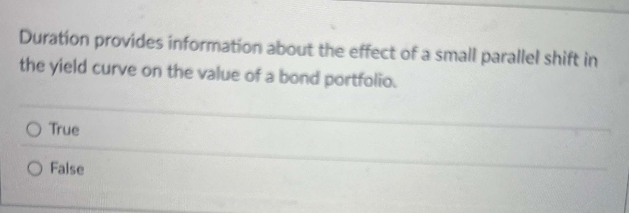Duration provides information about the effect of