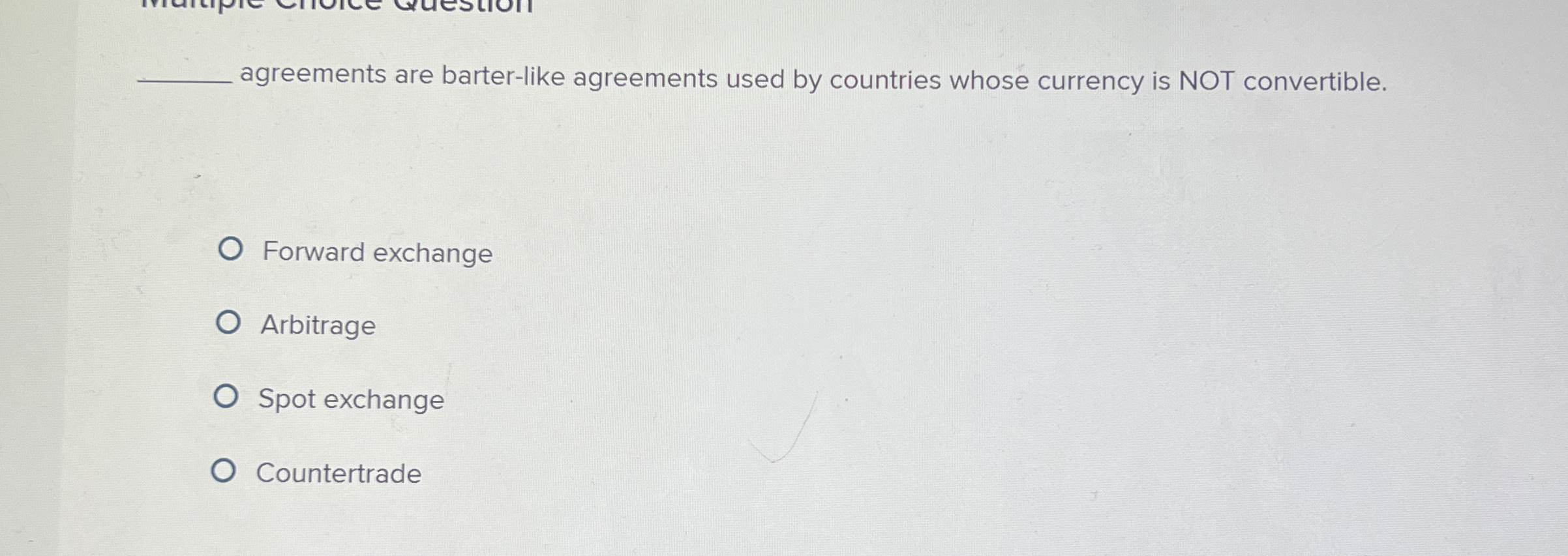 agreements are barter - like agreements used by