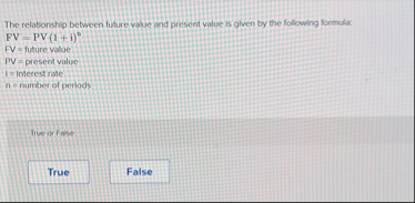 The relationship between future value and present