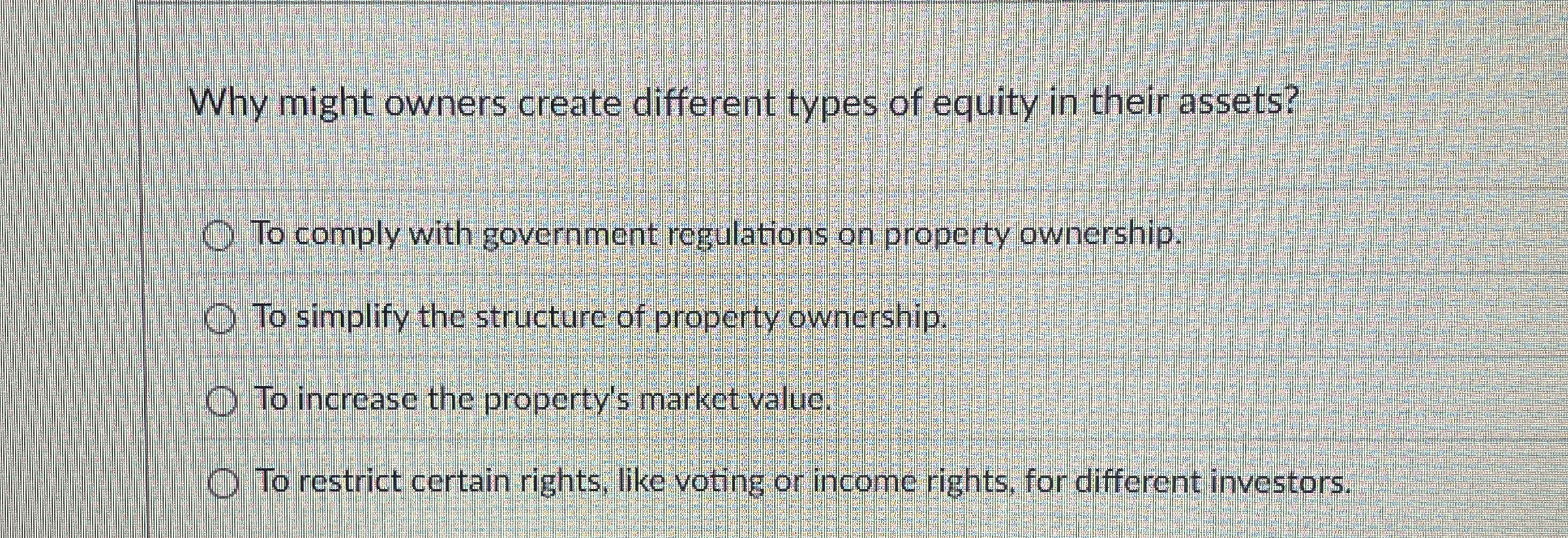 Why might owners create different types of equity