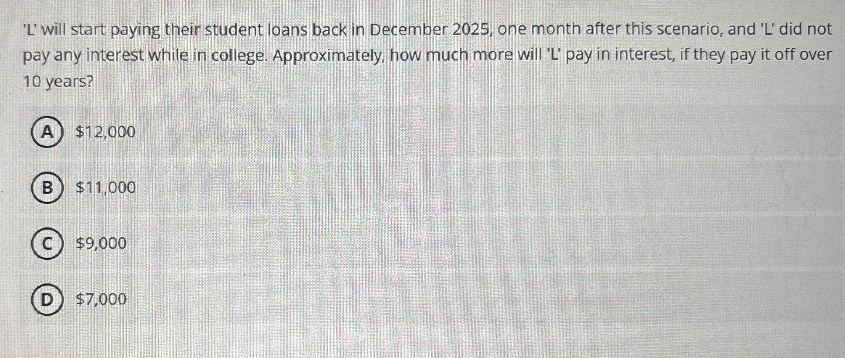 ' L ' will start paying their student loans back