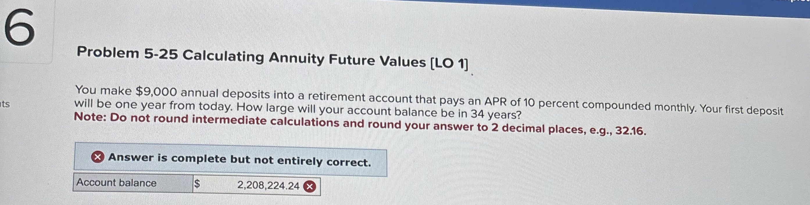 Problem 5 - 2 5 Calculating Annuity Future Values