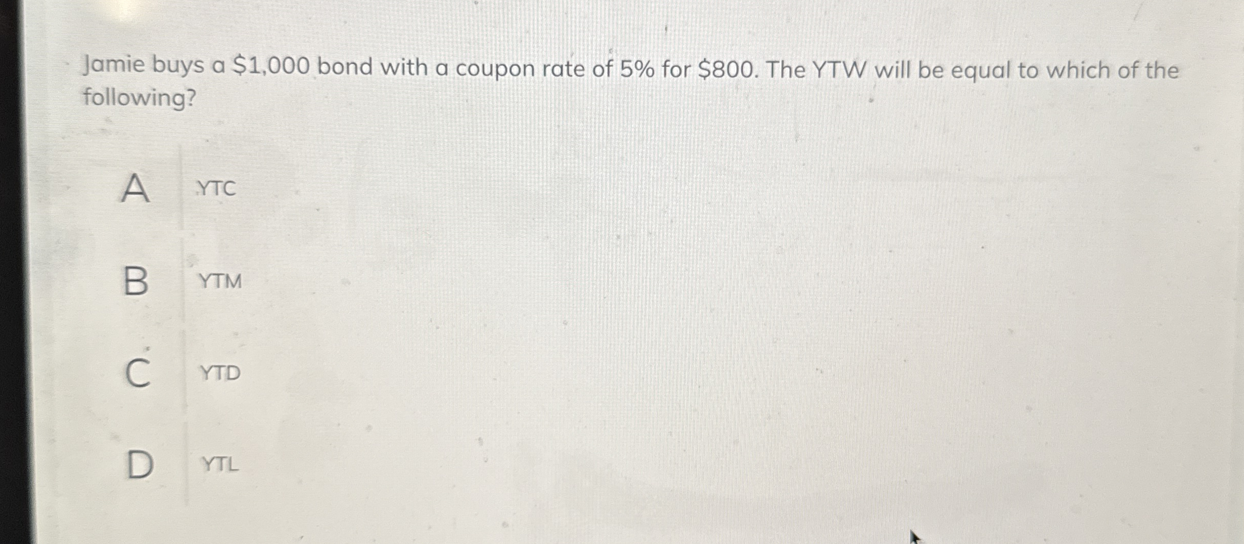 Jamie buys a $ 1 , 0 0 0 bond with a coupon rate