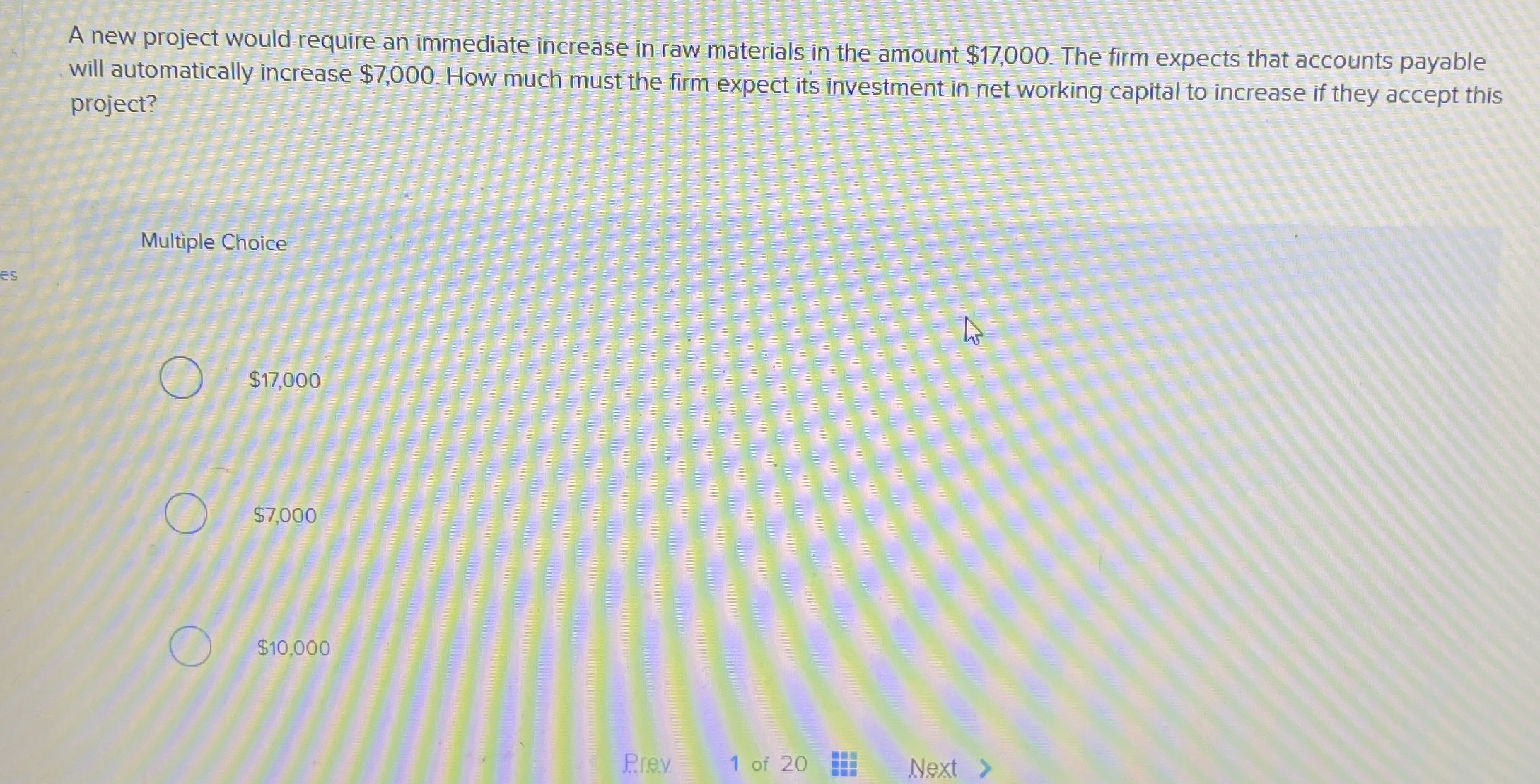 A new project would require an immediate increase