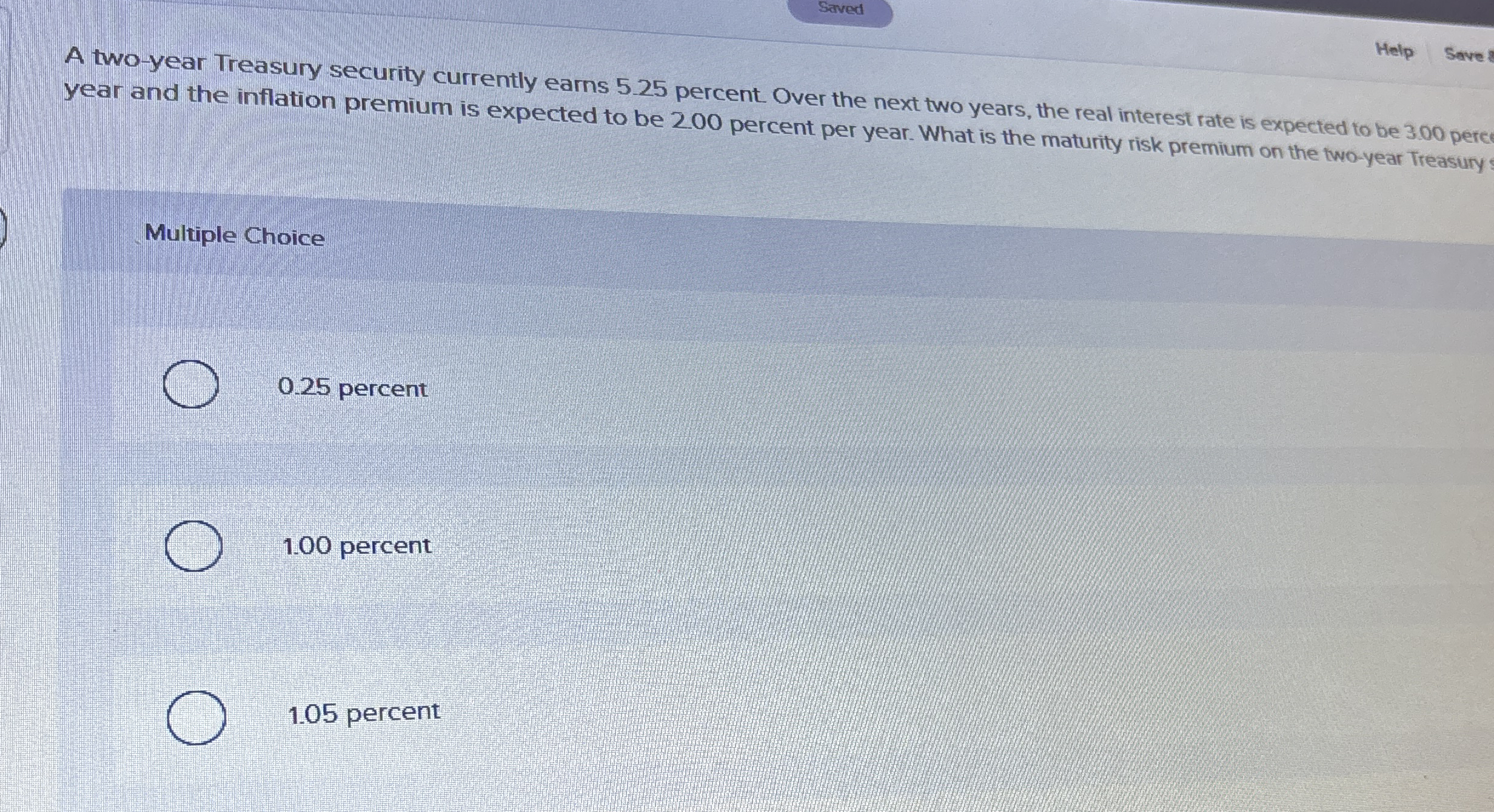 Saved A two - year Treasury security currently