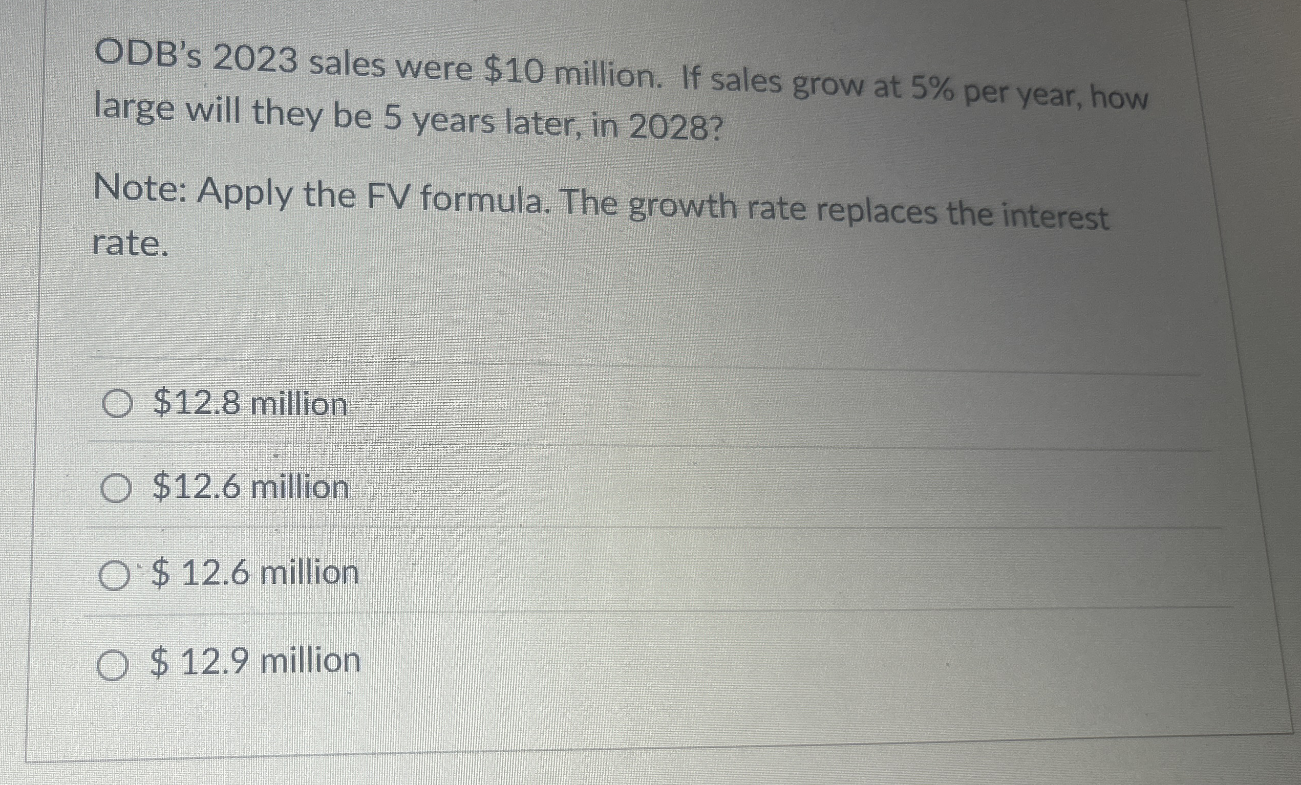 ODB's 2 0 2 3 sales were $ 1 0 million. If sales