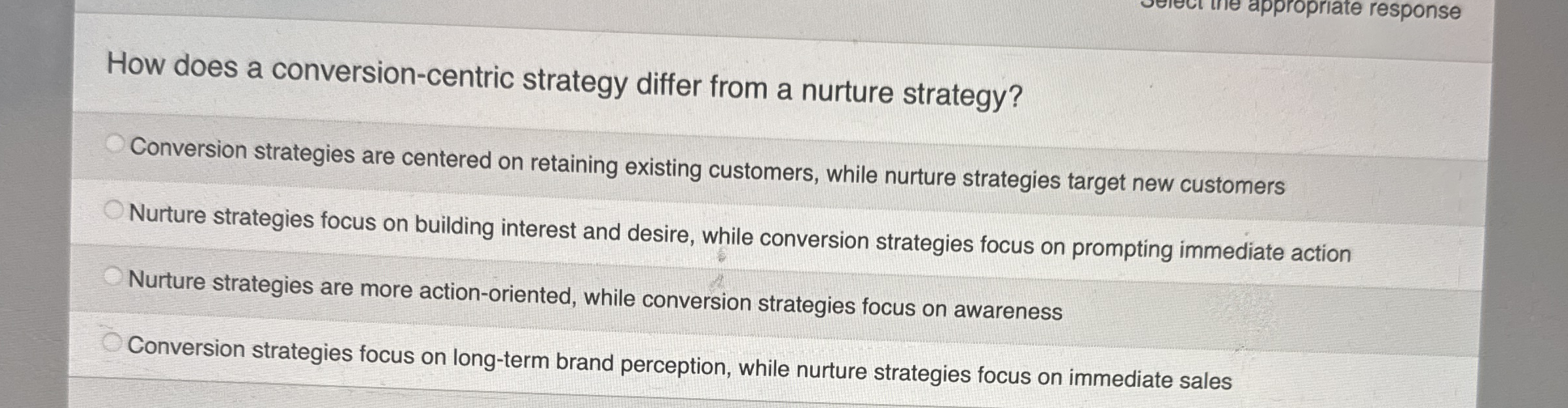 How does a conversion - centric strategy differ