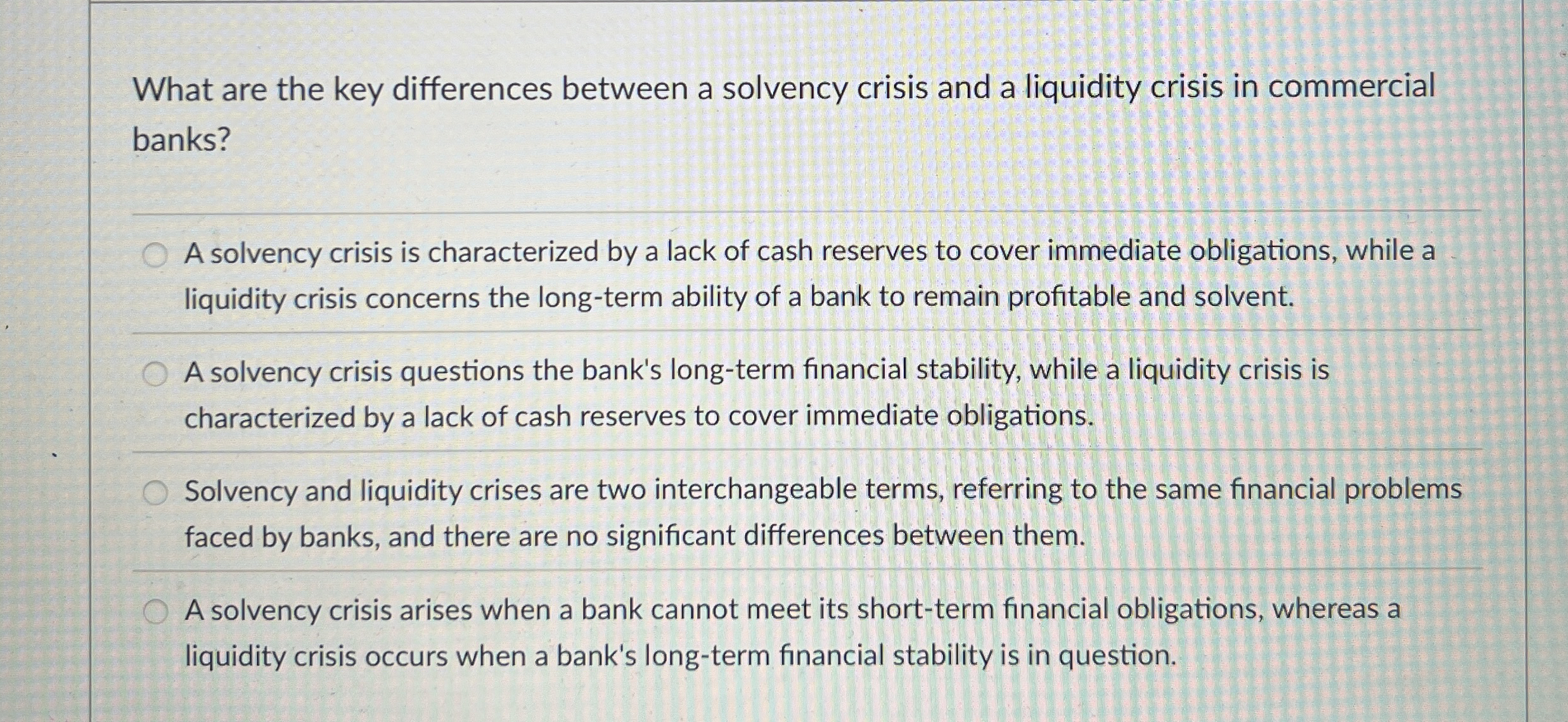 What are the key differences between a solvency