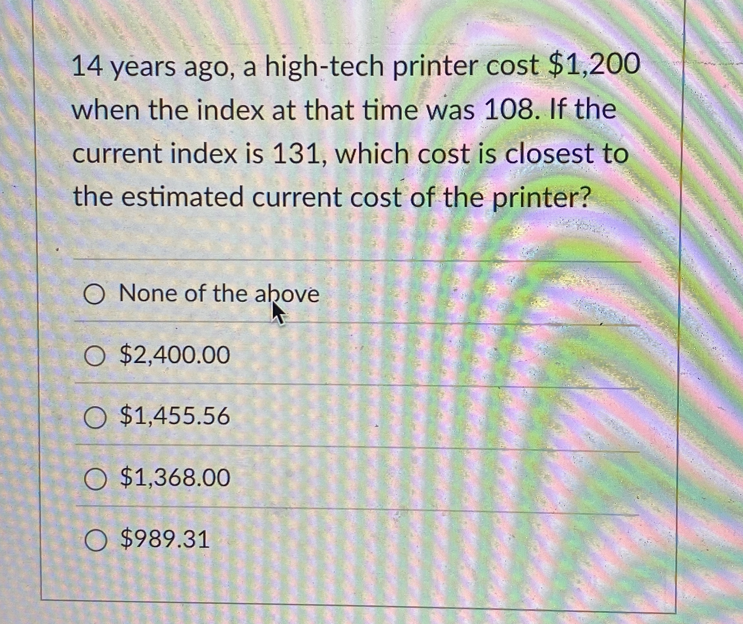 1 4 years ago, a high - tech printer cost $ 1 , 2