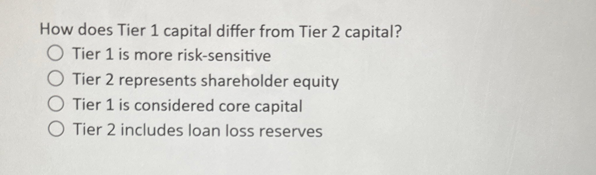 How does Tier 1 capital differ from Tier 2