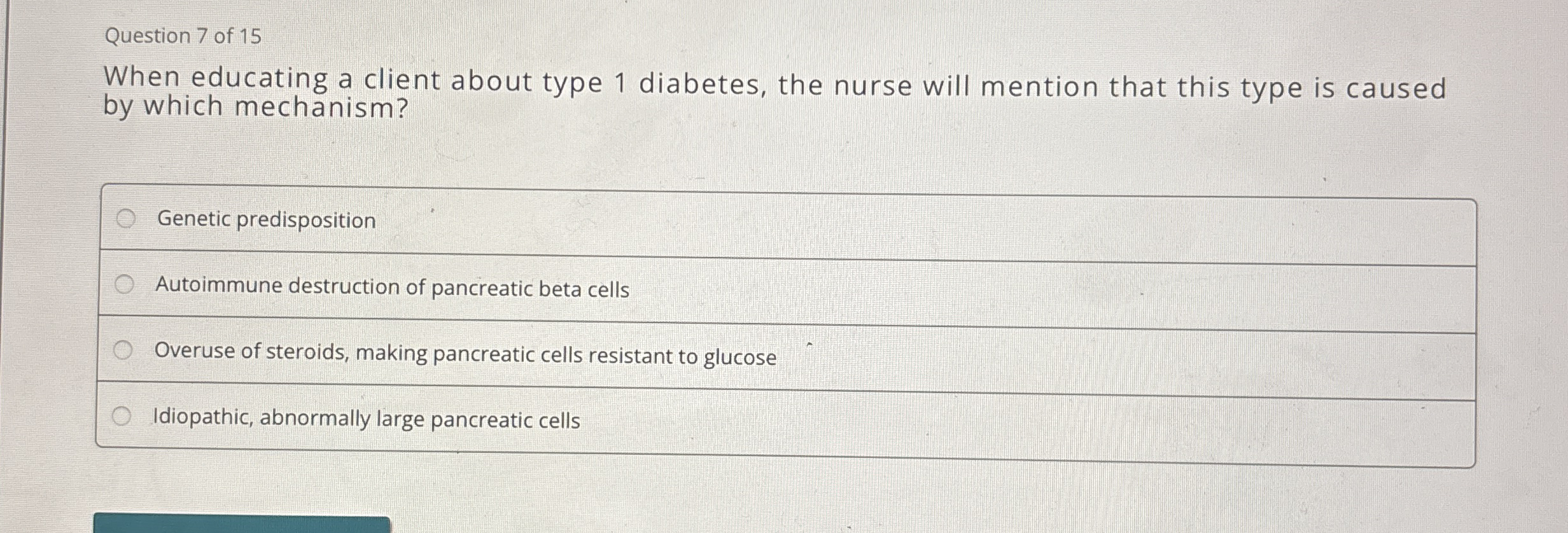 Question 7 of 1 5 When educating a client about
