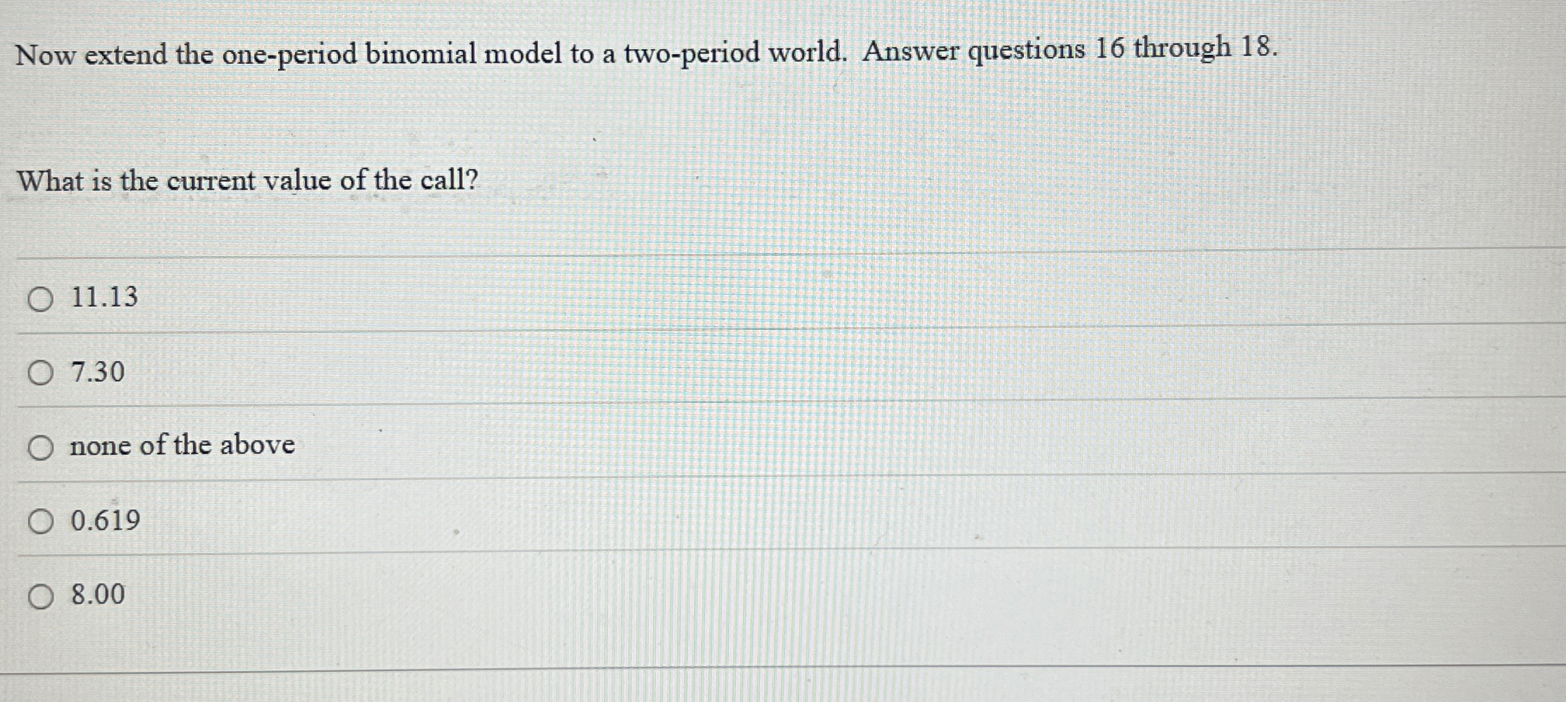 Now extend the one - period binomial model to a