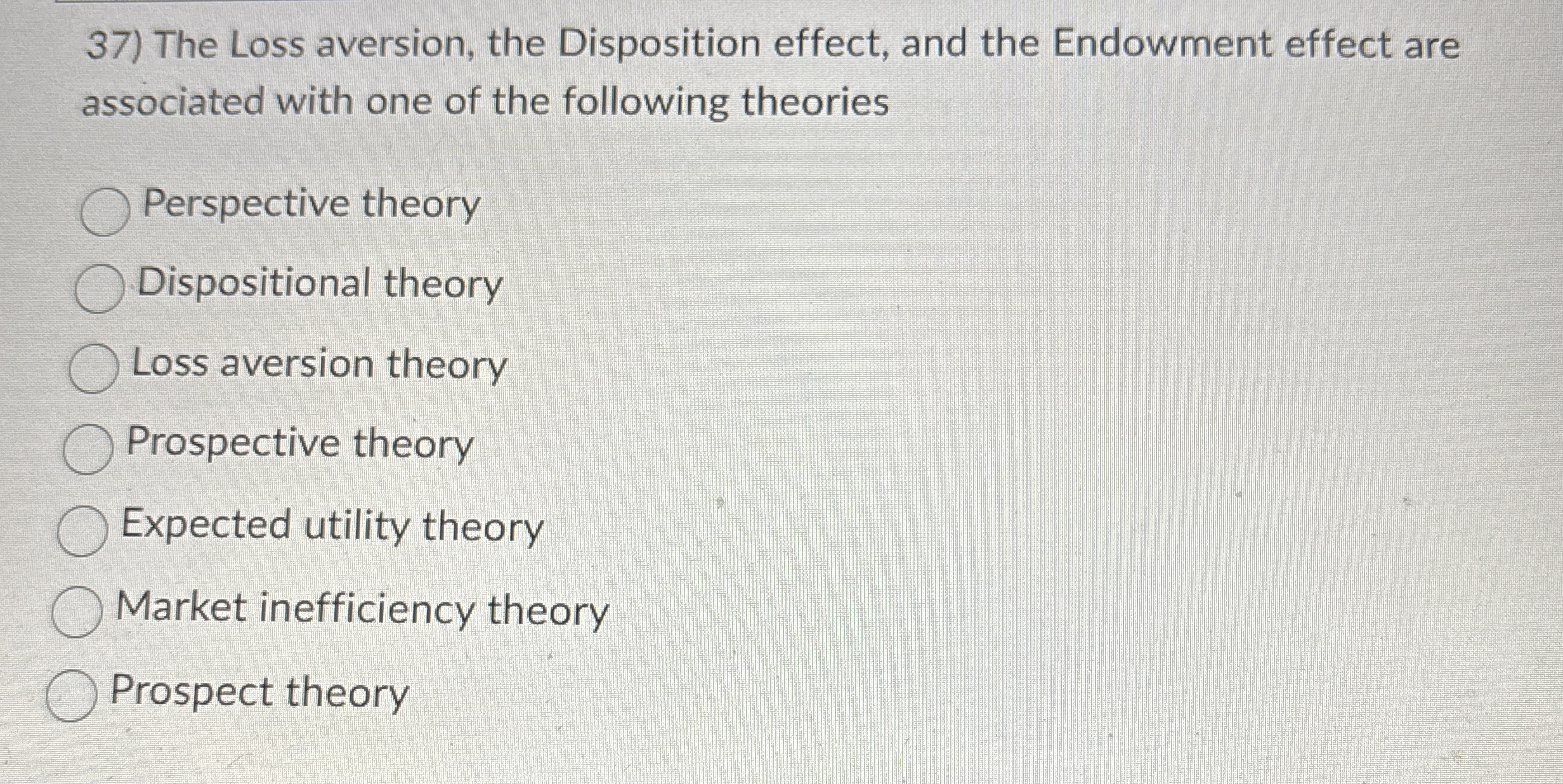The Loss aversion, the Disposition effect, and