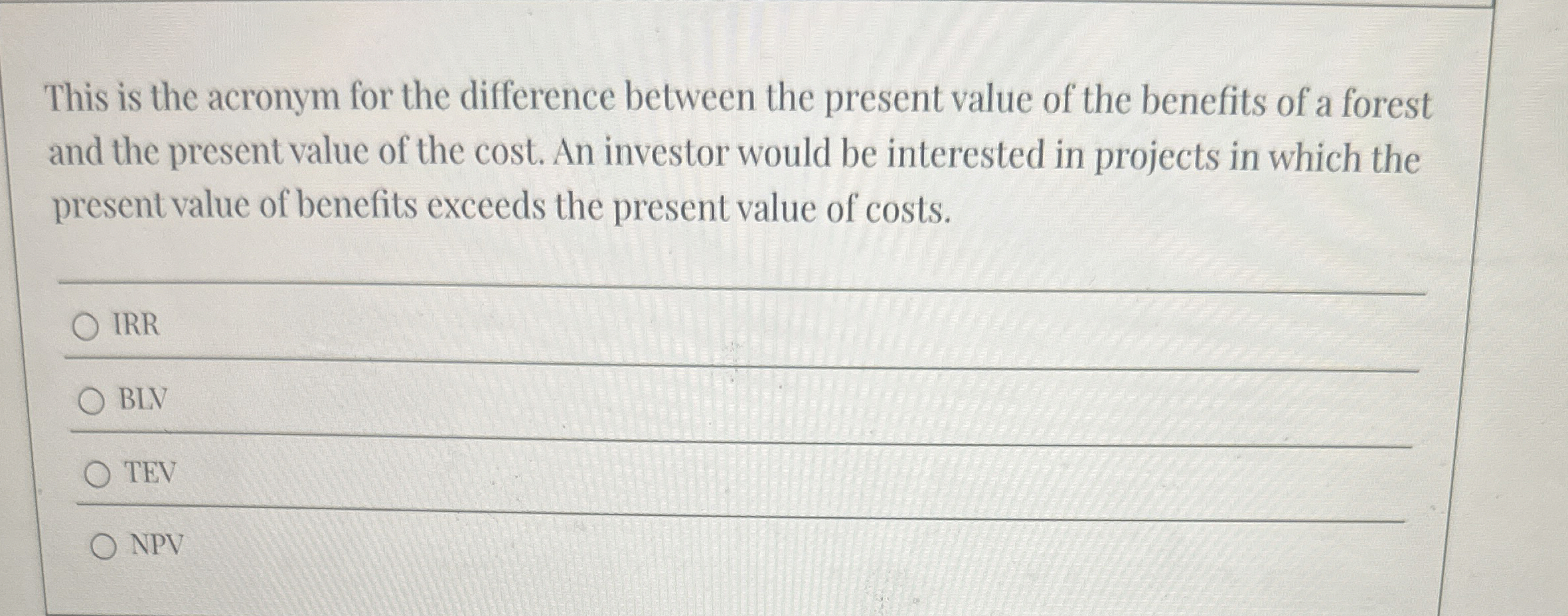 This is the acronym for the difference between