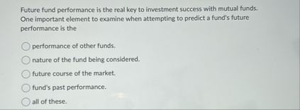 Future fund performance is the real key to