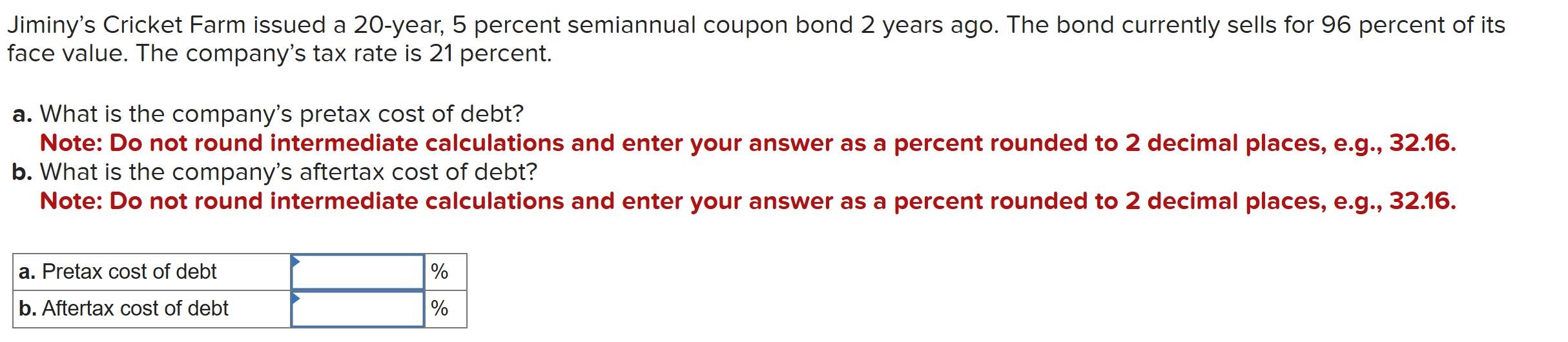 iminy s Cricket Farm issued a 2 0 - year, 5