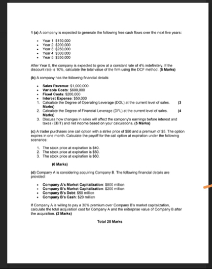 1 ( a ) A company is expected to penerate the