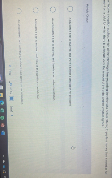 uming no exception applies, which of the