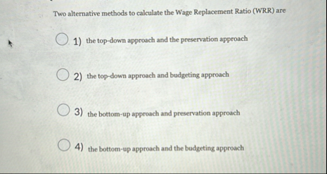 Two alternative methods to calculate the Wage