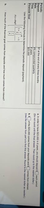 \ table [ [ Periodic , $ ? at the end of every