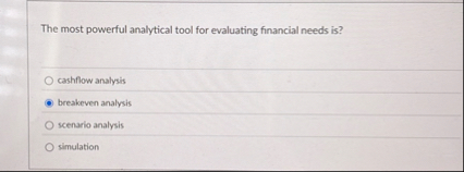 The most powerful analytical tool for evaluating