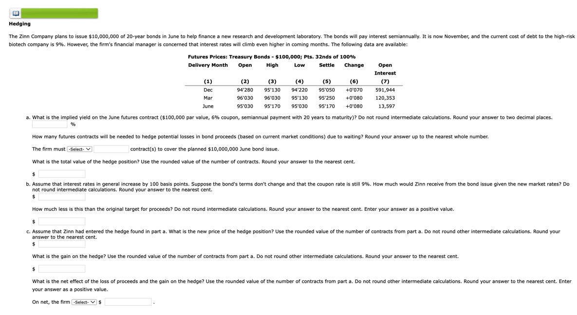 Hedging biotech company is \ ( 9 \ % \ ) .