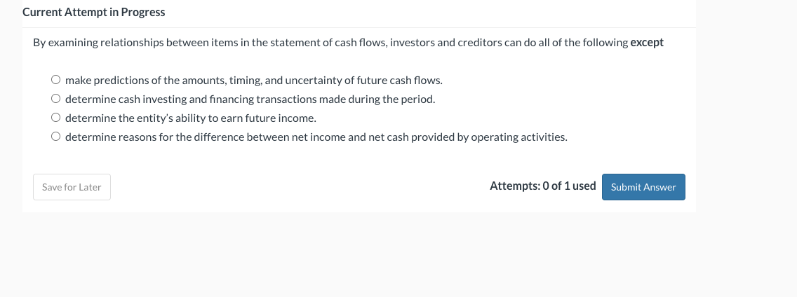 Current Attempt in Progress By examining