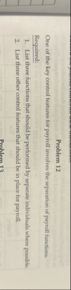 Problem 1 2 One of the key control features for