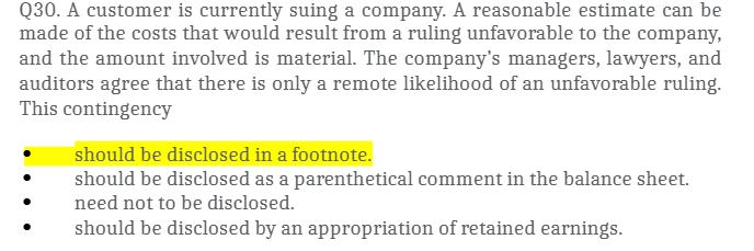 Q 3 0 . A customer is currently suing a company.