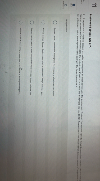1 1 Problem 9 - 8 ( Static ) ( LO 9 - 7 ) A U .